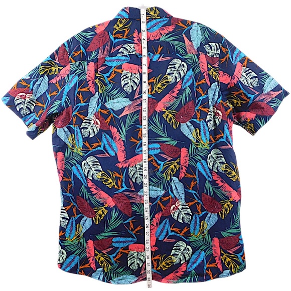 Club Room Men’s Tropical Hawaiian Button-Up Shirt Navy Multi – Size Large NWT - Picture 8 of 8